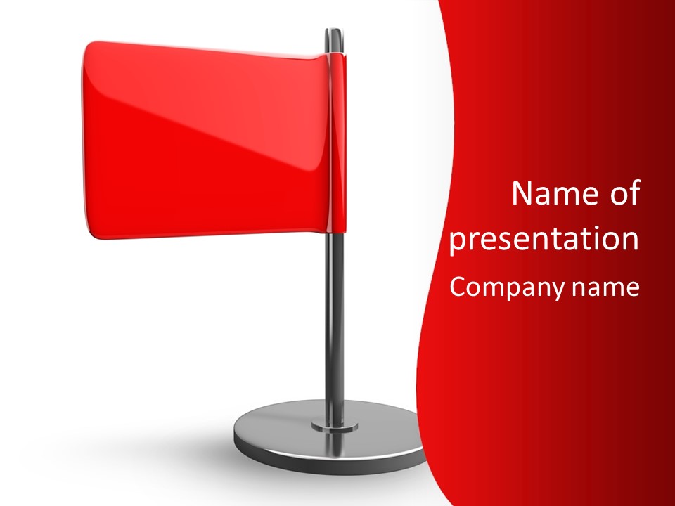 Start White Background Isolated PowerPoint Template