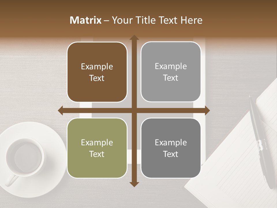 A Tablet Computer Sitting On Top Of A Desk Next To A Cup Of Coffee PowerPoint Template