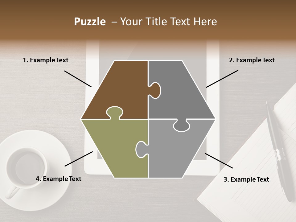 A Tablet Computer Sitting On Top Of A Desk Next To A Cup Of Coffee PowerPoint Template