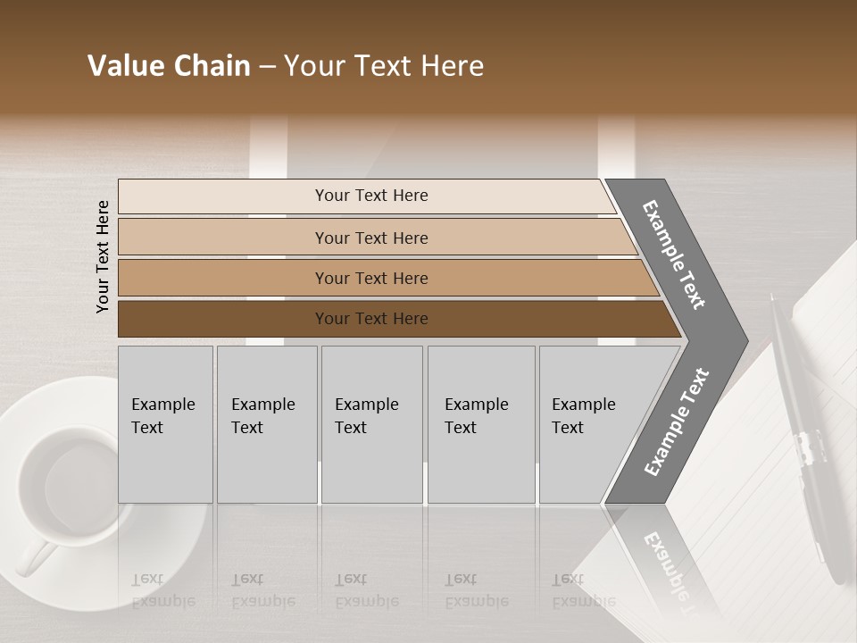 A Tablet Computer Sitting On Top Of A Desk Next To A Cup Of Coffee PowerPoint Template