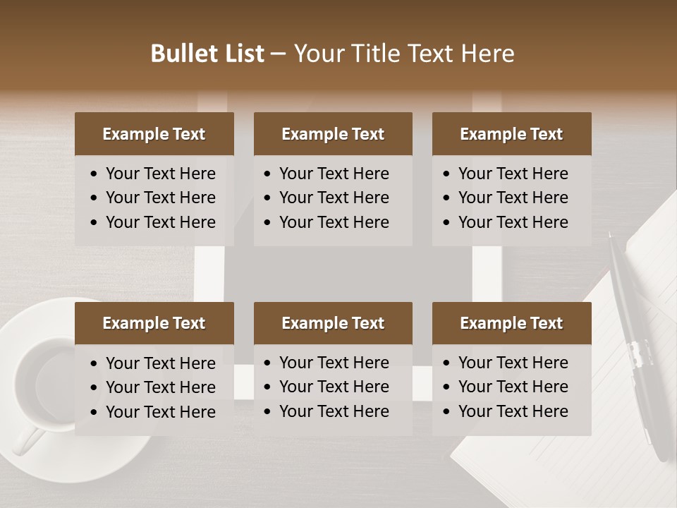 A Tablet Computer Sitting On Top Of A Desk Next To A Cup Of Coffee PowerPoint Template