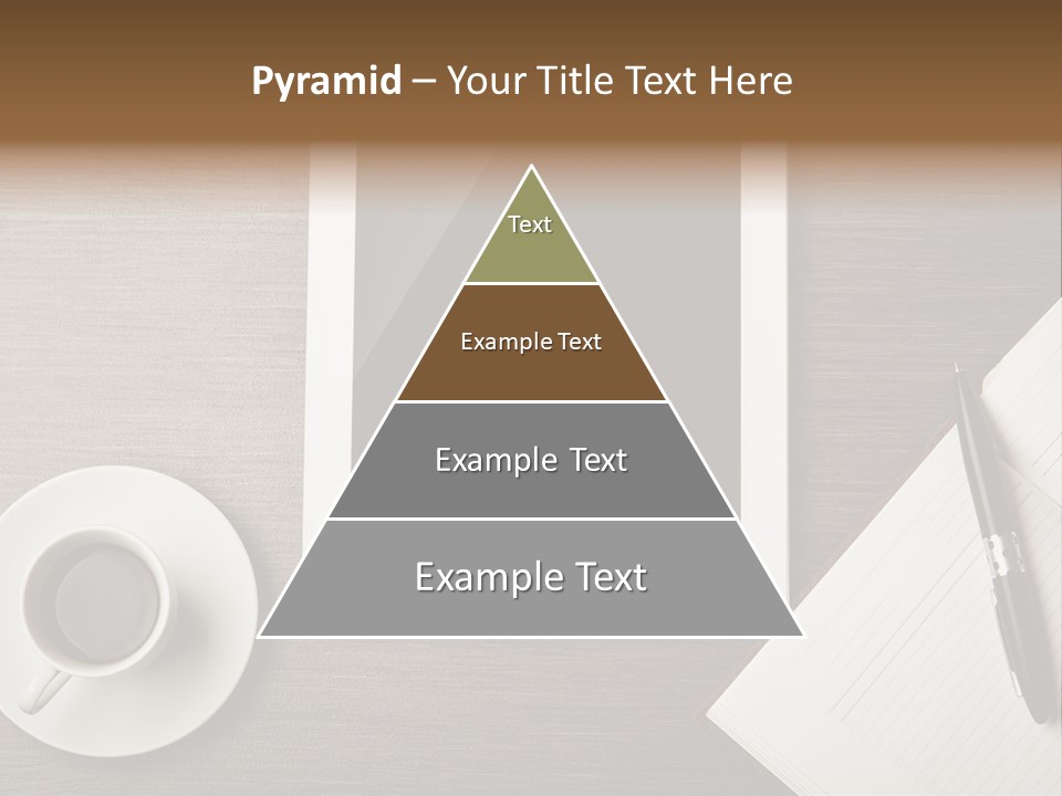 A Tablet Computer Sitting On Top Of A Desk Next To A Cup Of Coffee PowerPoint Template