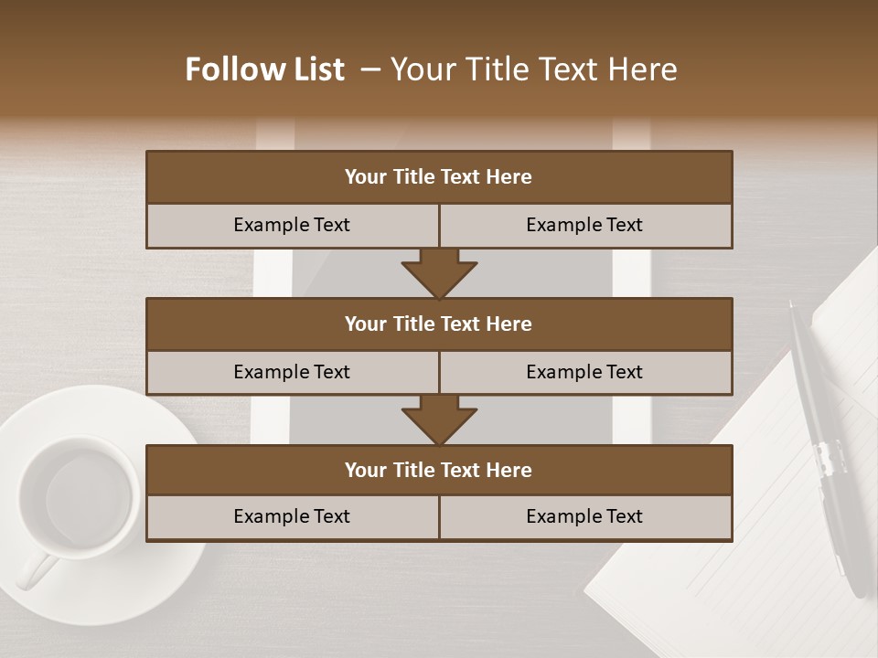 A Tablet Computer Sitting On Top Of A Desk Next To A Cup Of Coffee PowerPoint Template