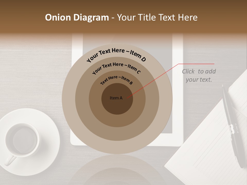 A Tablet Computer Sitting On Top Of A Desk Next To A Cup Of Coffee PowerPoint Template