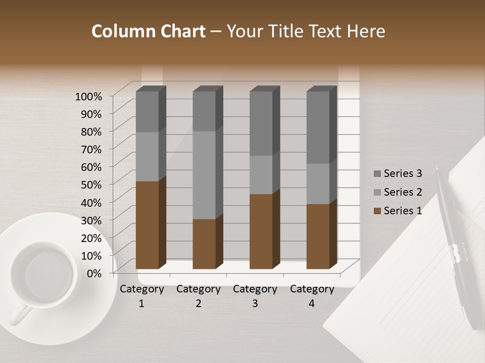 A Tablet Computer Sitting On Top Of A Desk Next To A Cup Of Coffee PowerPoint Template