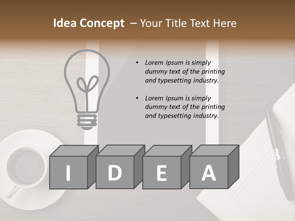 A Tablet Computer Sitting On Top Of A Desk Next To A Cup Of Coffee PowerPoint Template