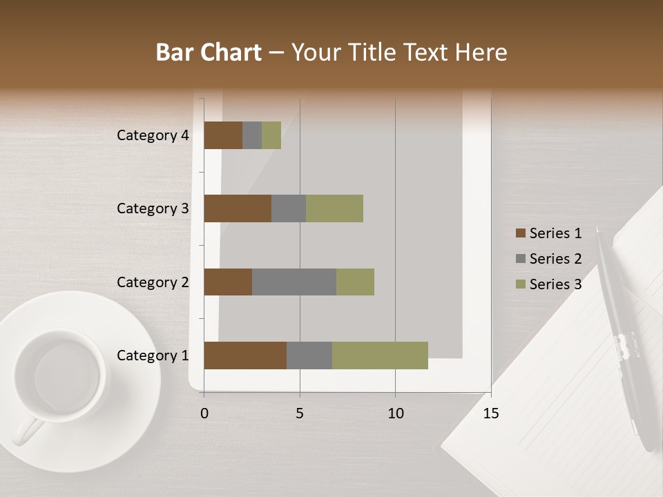 A Tablet Computer Sitting On Top Of A Desk Next To A Cup Of Coffee PowerPoint Template