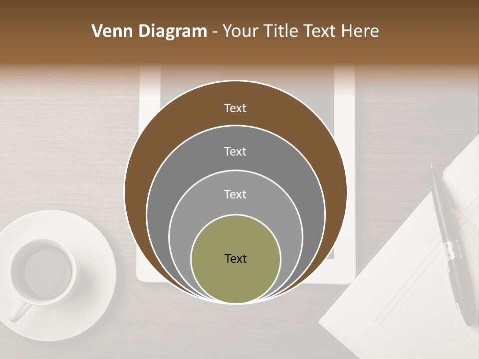 A Tablet Computer Sitting On Top Of A Desk Next To A Cup Of Coffee PowerPoint Template