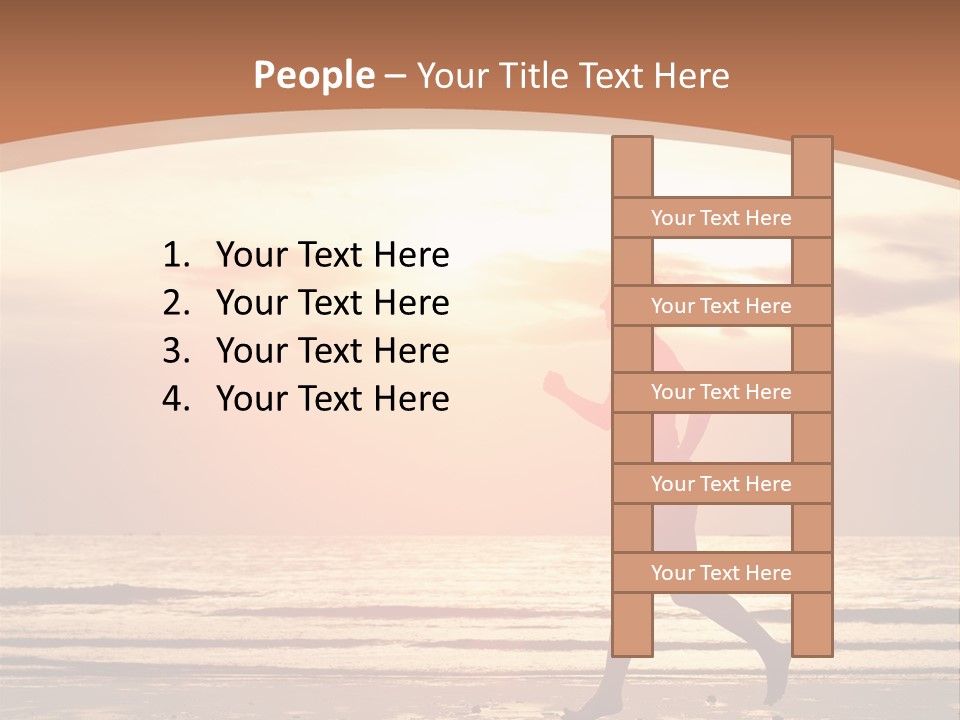 Beautiful Sunshine Sea PowerPoint Template