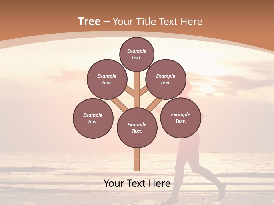 Beautiful Sunshine Sea PowerPoint Template