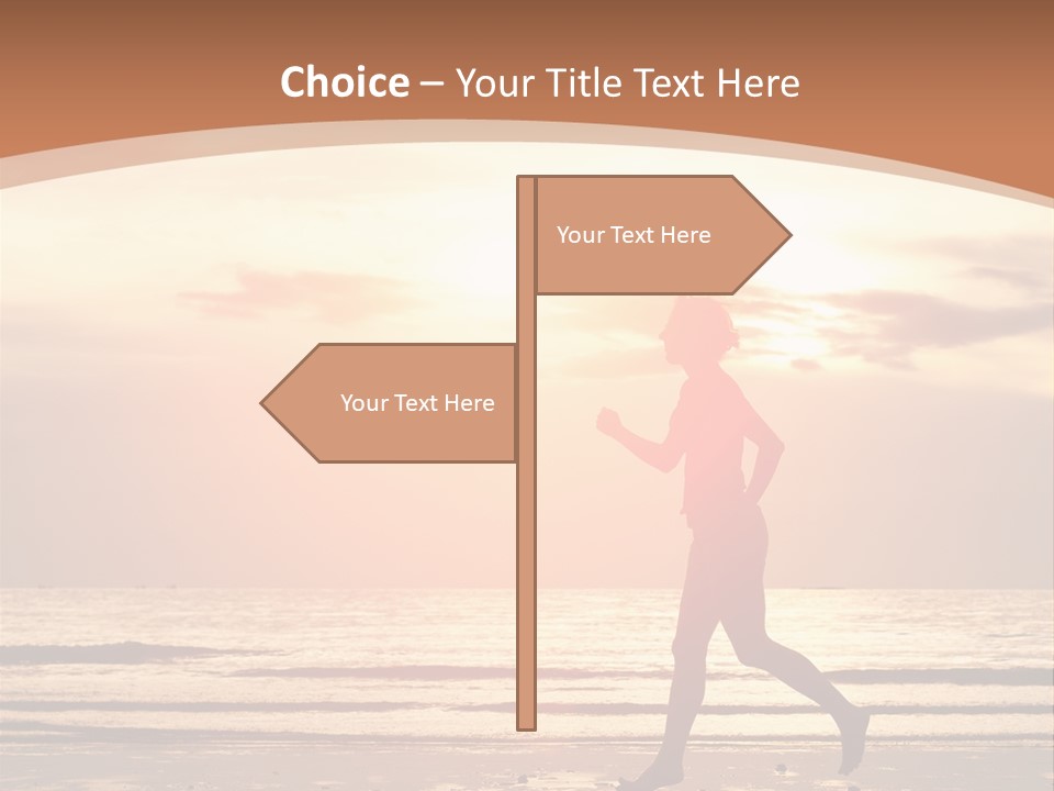 Beautiful Sunshine Sea PowerPoint Template
