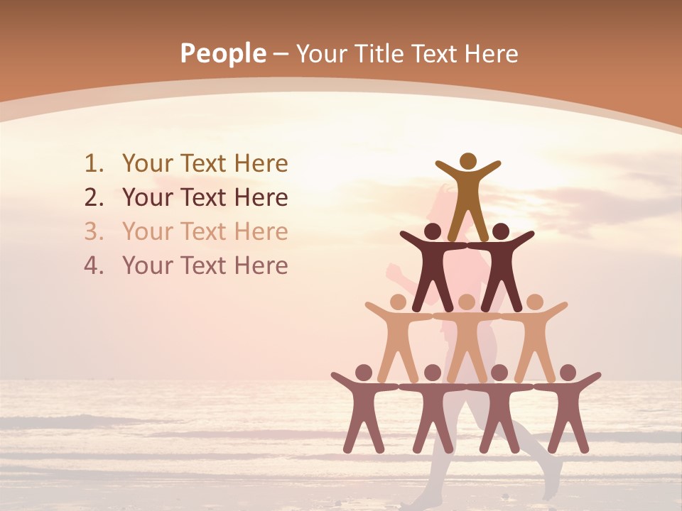 Beautiful Sunshine Sea PowerPoint Template