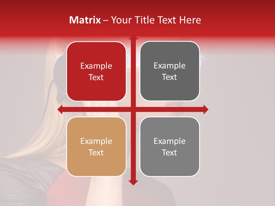 Glasses Beautiful Girl PowerPoint Template