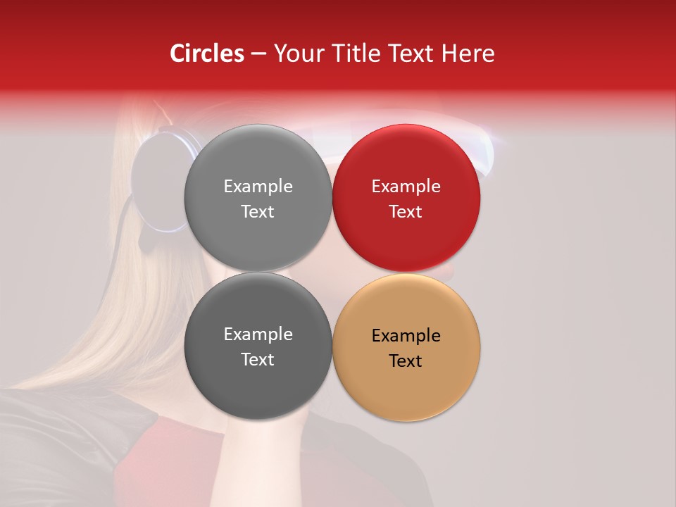 Glasses Beautiful Girl PowerPoint Template