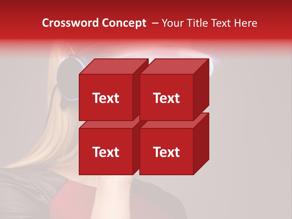 Glasses Beautiful Girl PowerPoint Template