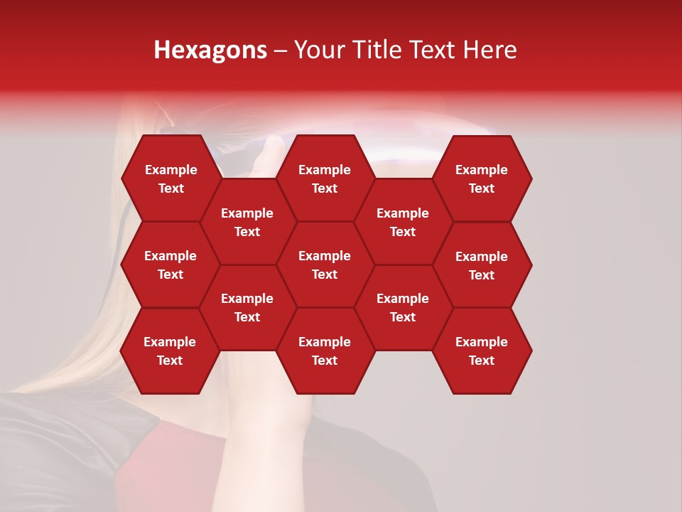 Glasses Beautiful Girl PowerPoint Template