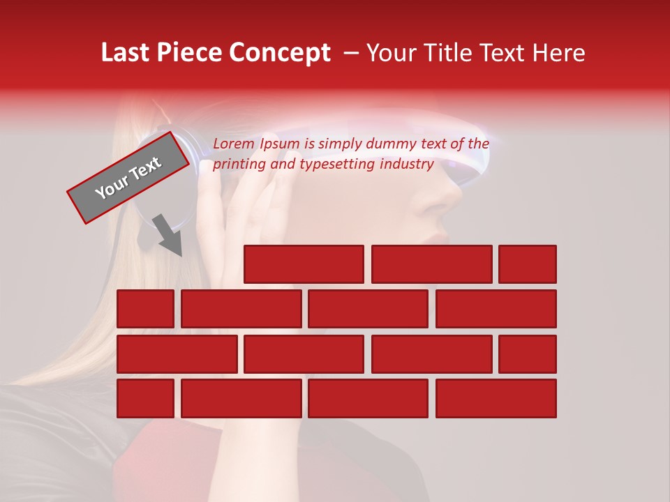 Glasses Beautiful Girl PowerPoint Template