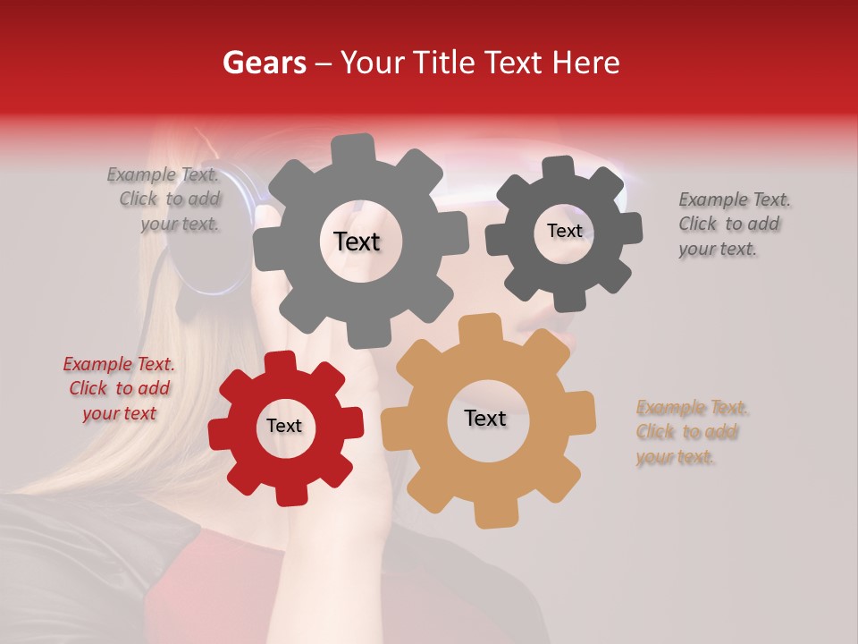 Glasses Beautiful Girl PowerPoint Template