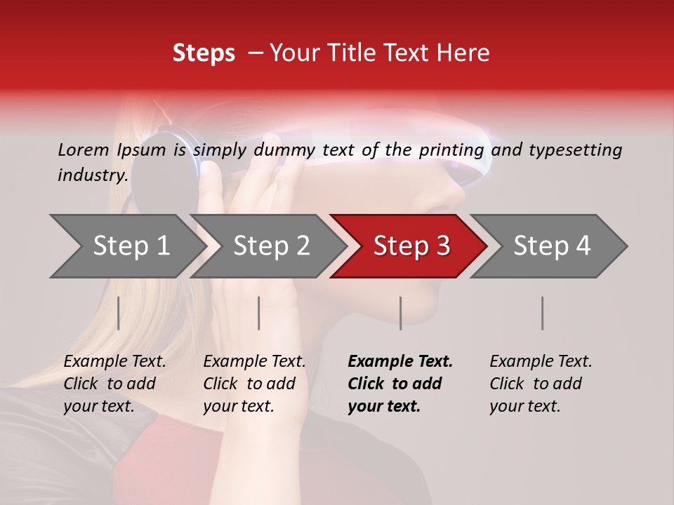 Glasses Beautiful Girl PowerPoint Template