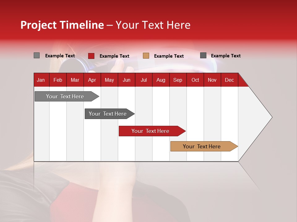 Glasses Beautiful Girl PowerPoint Template