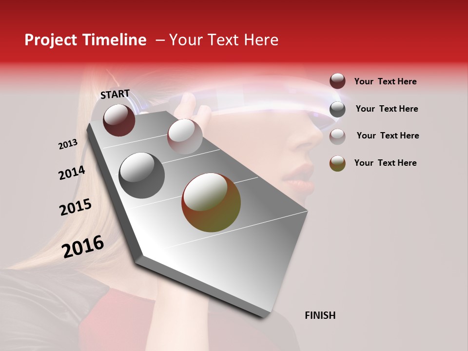 Glasses Beautiful Girl PowerPoint Template