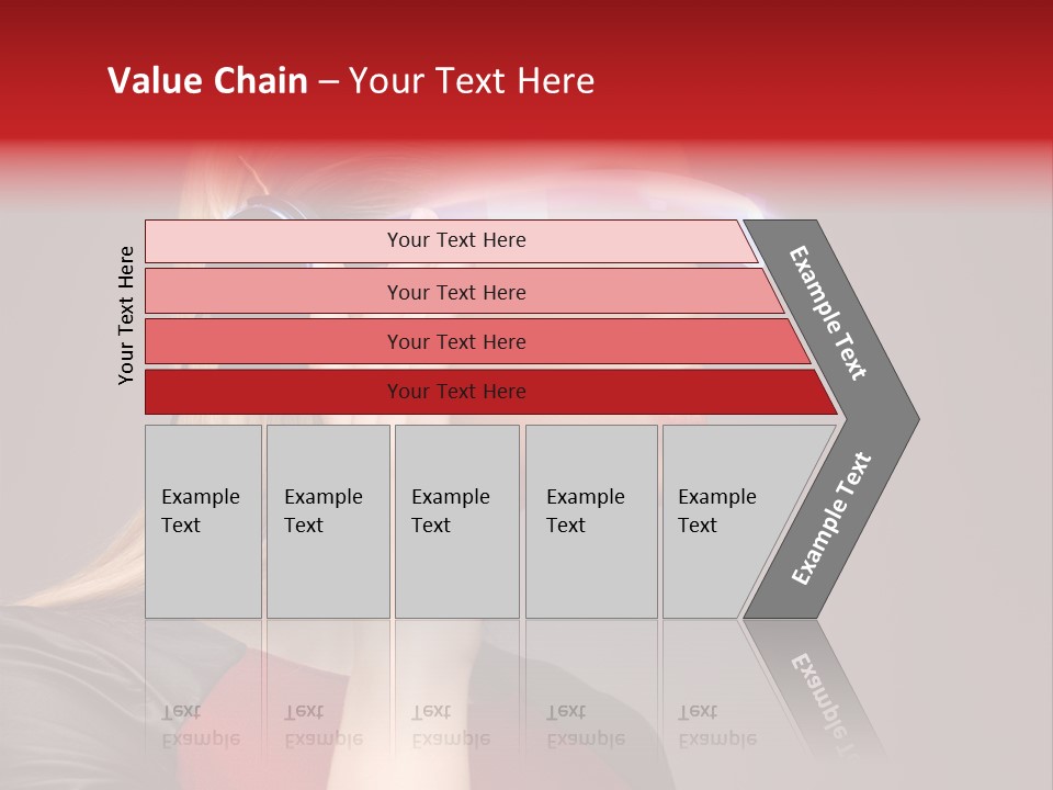 Glasses Beautiful Girl PowerPoint Template