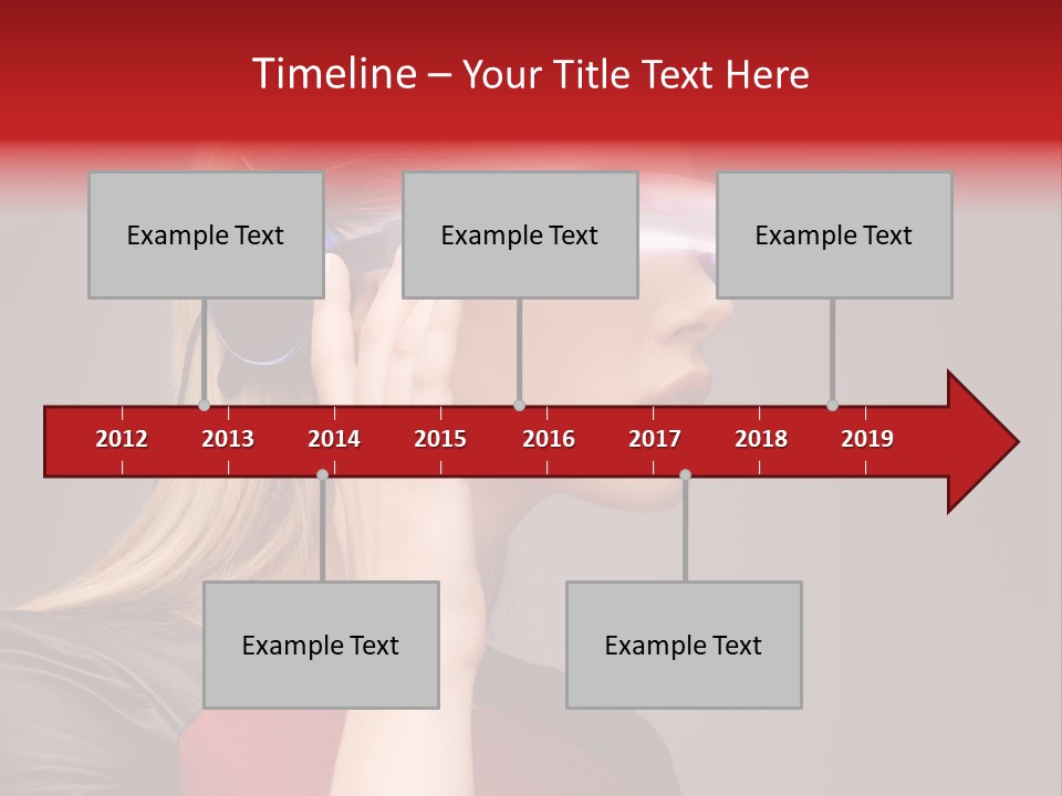 Glasses Beautiful Girl PowerPoint Template