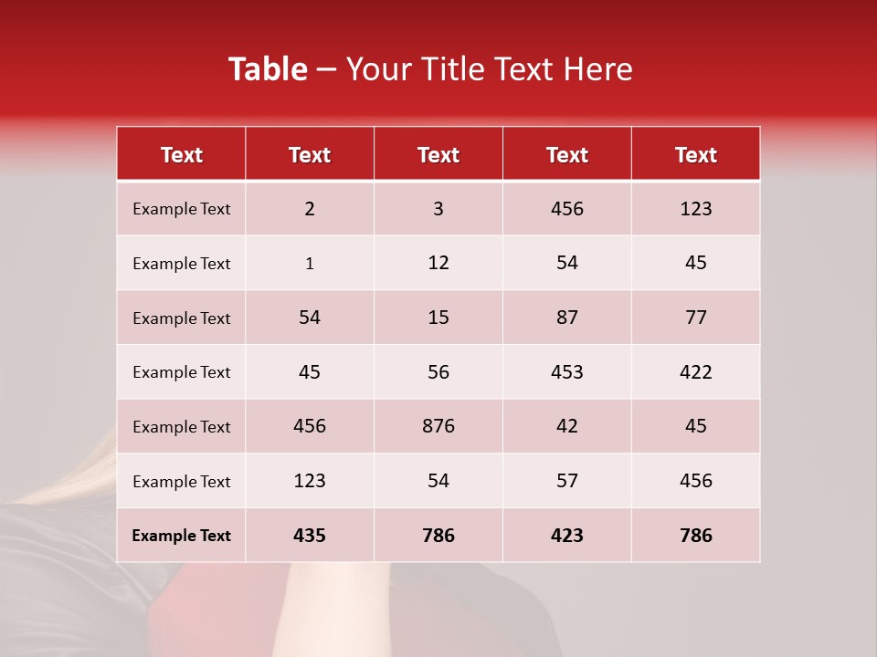 Glasses Beautiful Girl PowerPoint Template