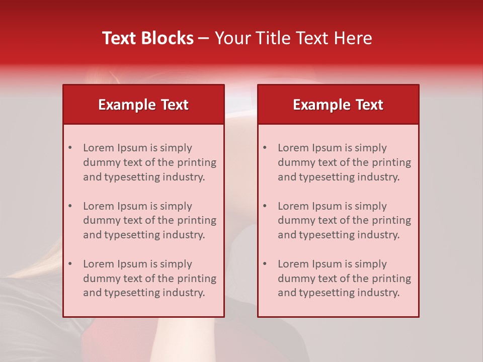 Glasses Beautiful Girl PowerPoint Template
