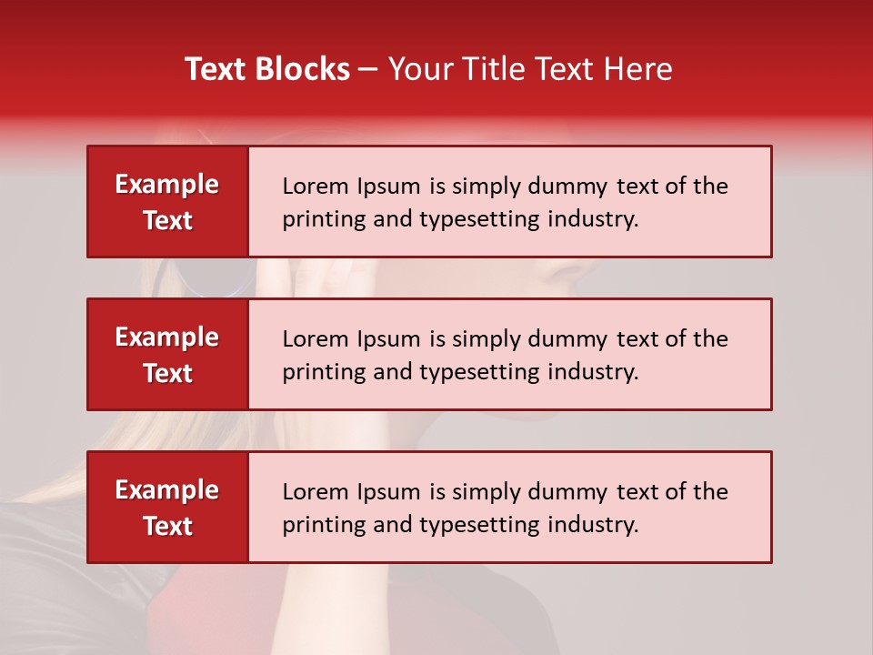 Glasses Beautiful Girl PowerPoint Template