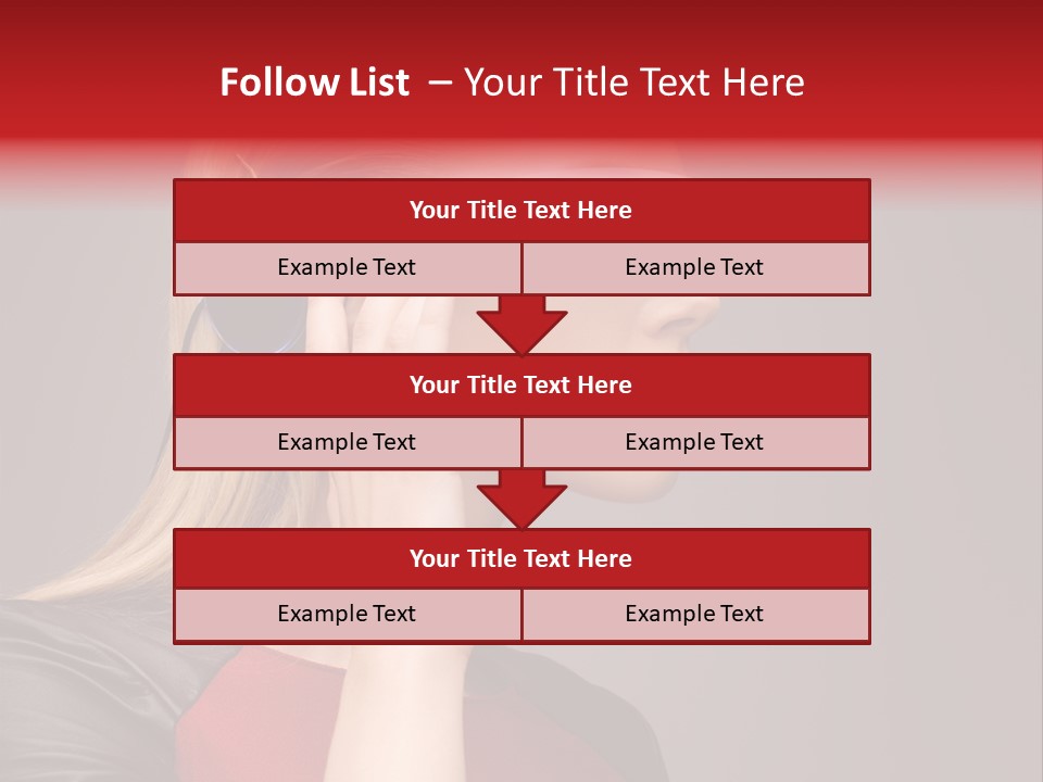 Glasses Beautiful Girl PowerPoint Template