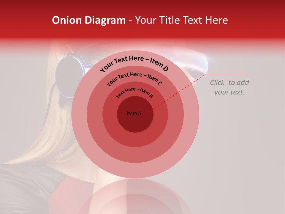 Glasses Beautiful Girl PowerPoint Template