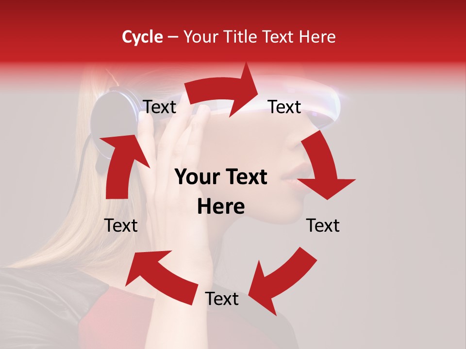 Glasses Beautiful Girl PowerPoint Template