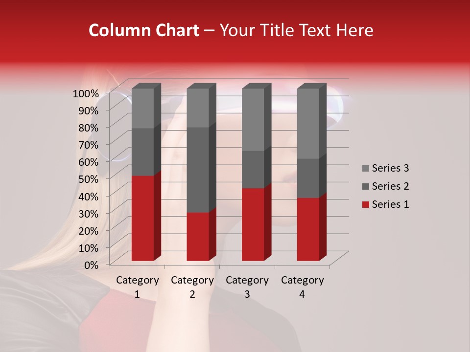 Glasses Beautiful Girl PowerPoint Template