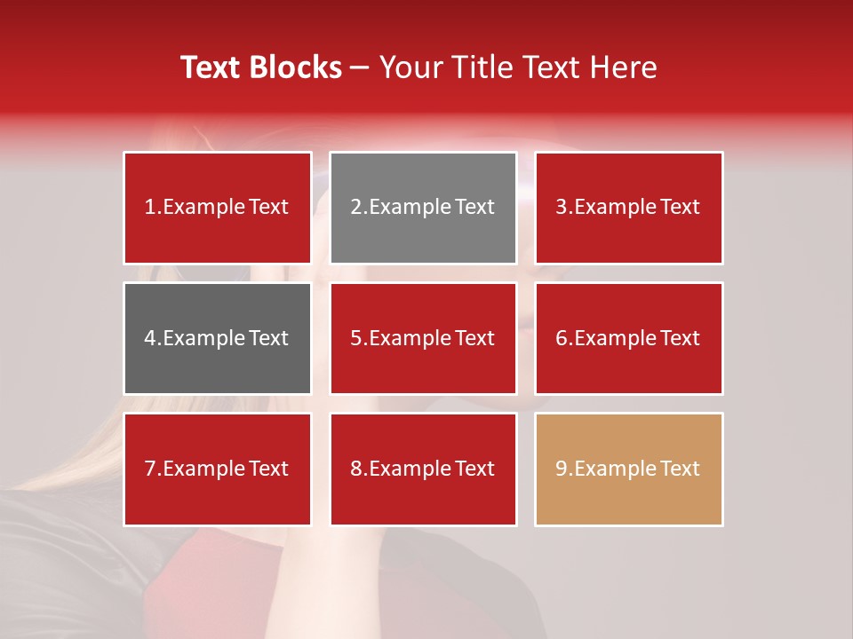 Glasses Beautiful Girl PowerPoint Template