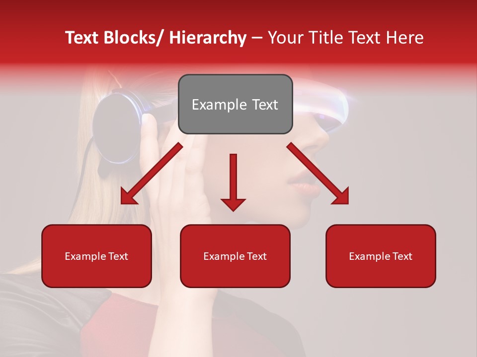 Glasses Beautiful Girl PowerPoint Template