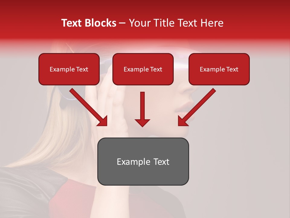 Glasses Beautiful Girl PowerPoint Template