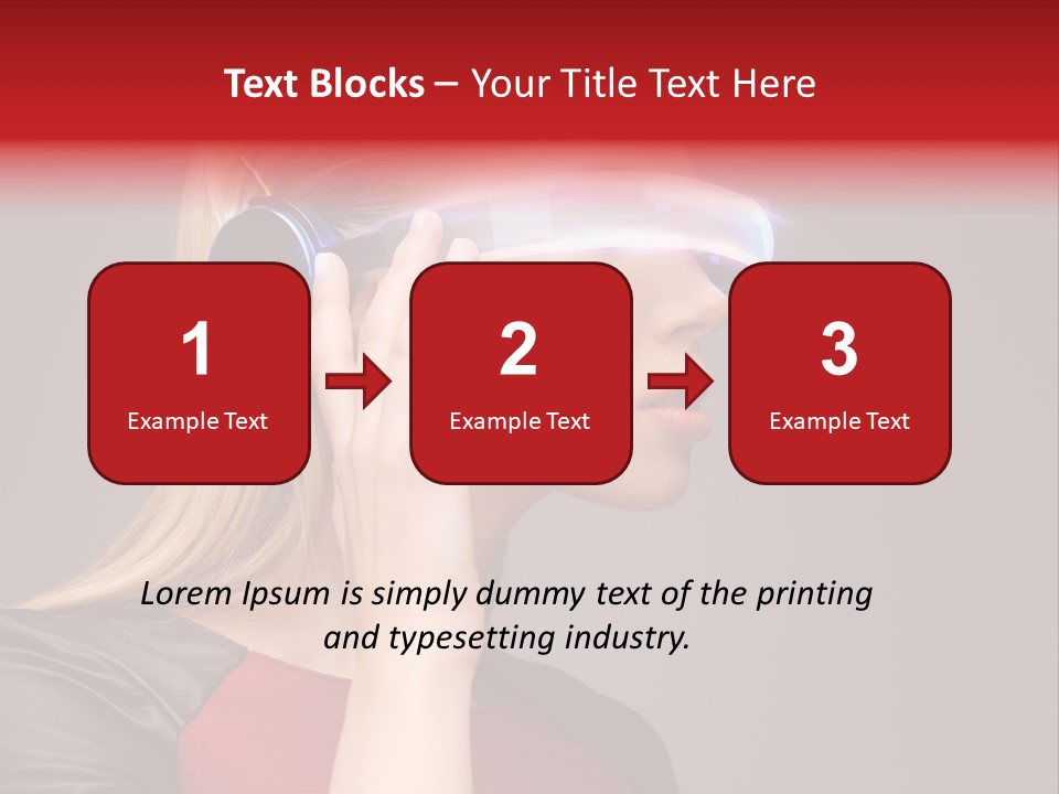 Glasses Beautiful Girl PowerPoint Template