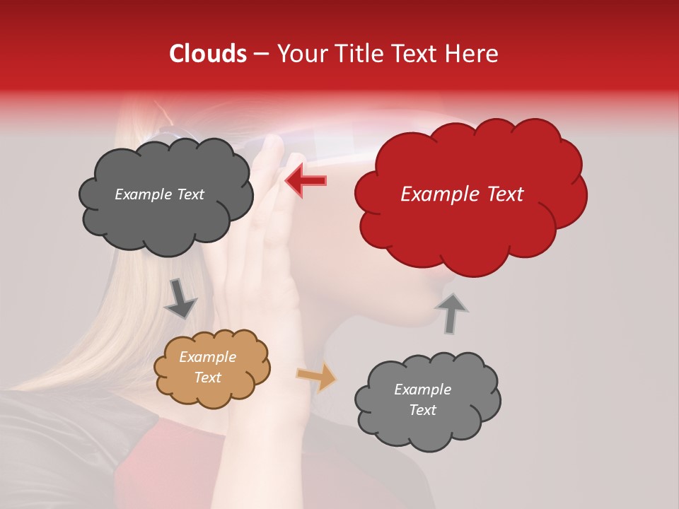 Glasses Beautiful Girl PowerPoint Template