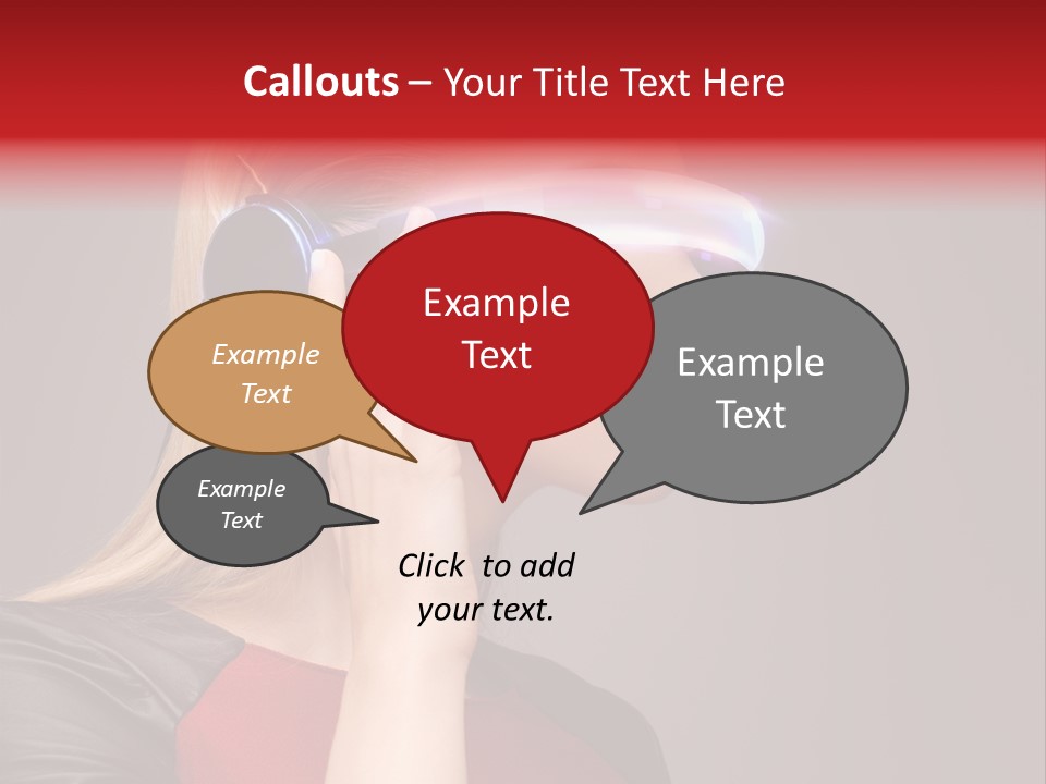 Glasses Beautiful Girl PowerPoint Template