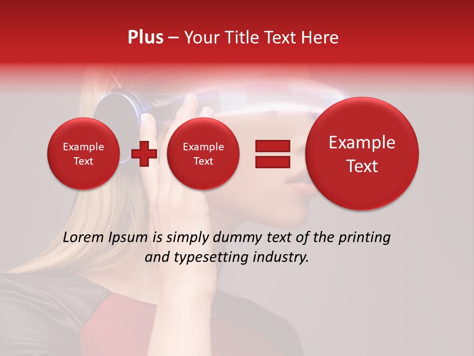 Glasses Beautiful Girl PowerPoint Template