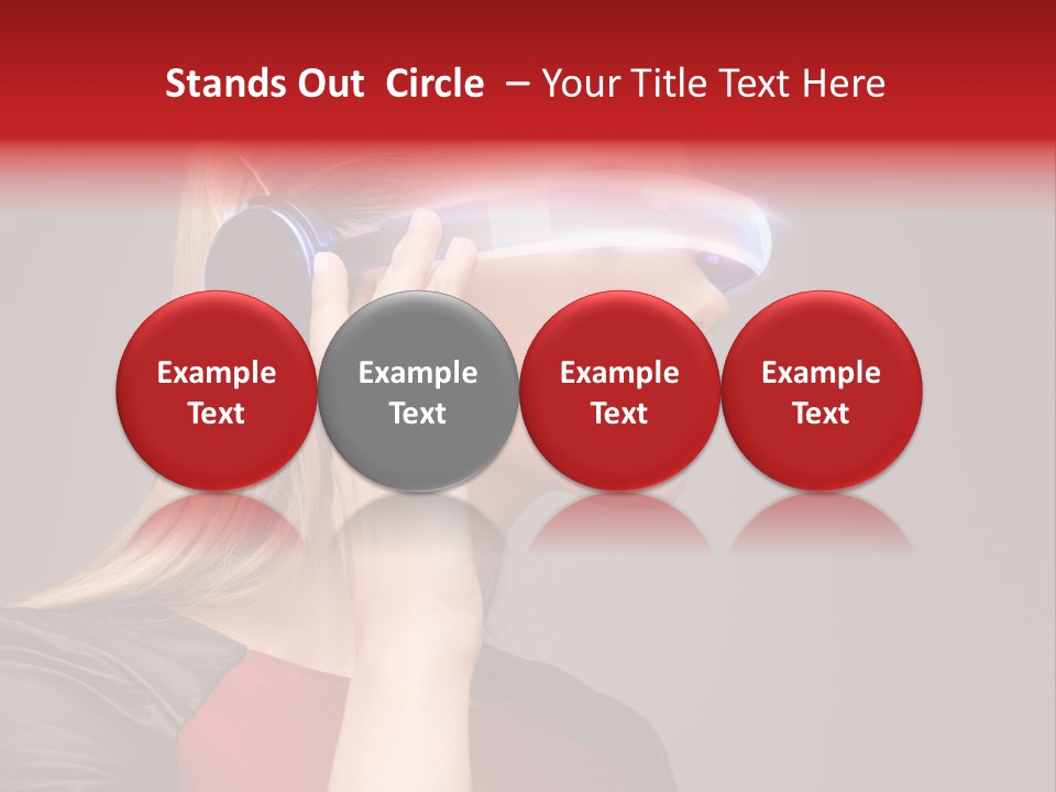 Glasses Beautiful Girl PowerPoint Template