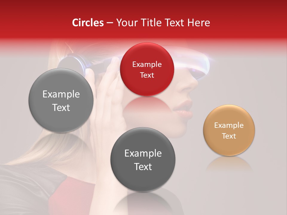 Glasses Beautiful Girl PowerPoint Template