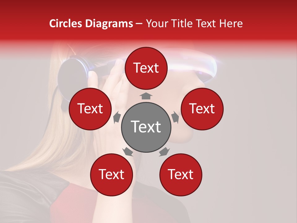 Glasses Beautiful Girl PowerPoint Template