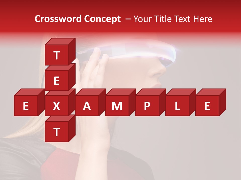 Glasses Beautiful Girl PowerPoint Template