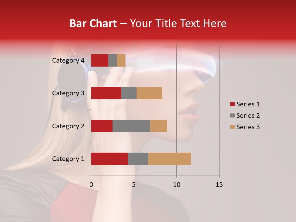 Glasses Beautiful Girl PowerPoint Template