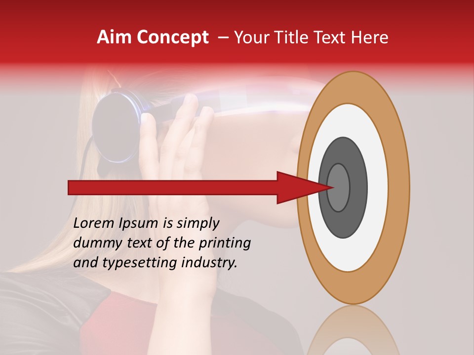 Glasses Beautiful Girl PowerPoint Template