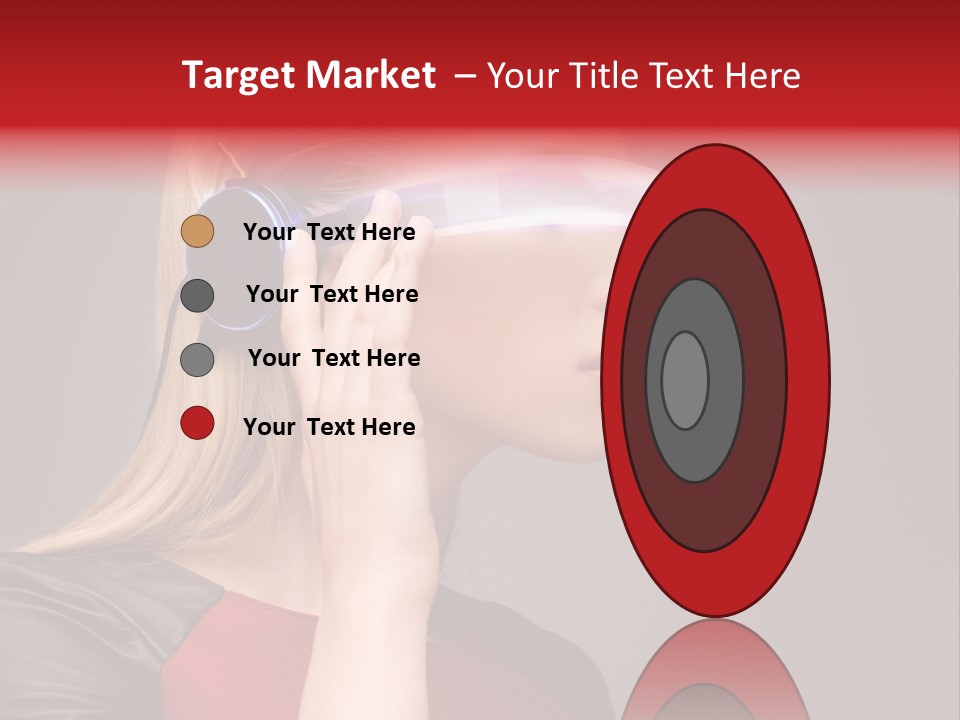 Glasses Beautiful Girl PowerPoint Template