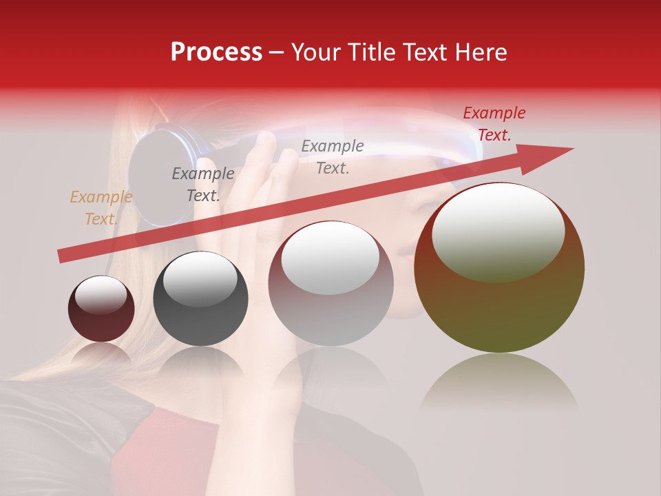 Glasses Beautiful Girl PowerPoint Template