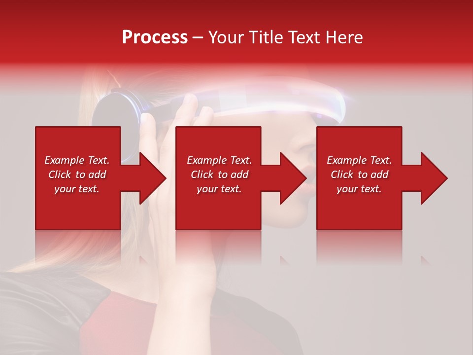 Glasses Beautiful Girl PowerPoint Template